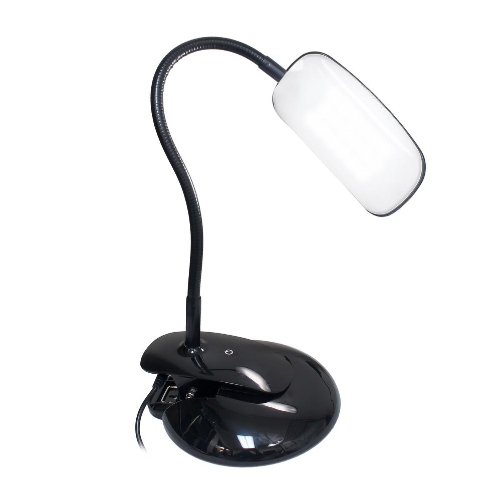 Flexi LED Rounded Clip Light, Black. Picture 3