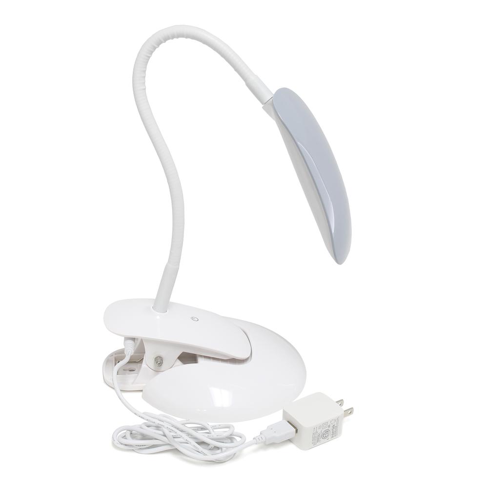 Simple Designs Flexi LED Rounded Clip Light, Gray