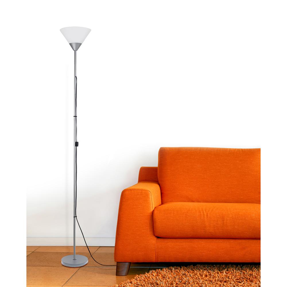 1 Light Stick Torchiere Floor Lamp. Picture 2