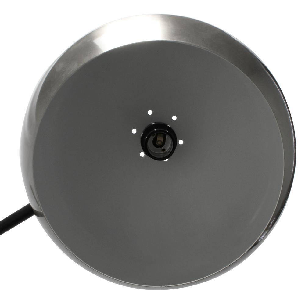 Elegant Designs Matte Black Pivot Arm Floor Lamp, Brushed Nickel. Picture 9