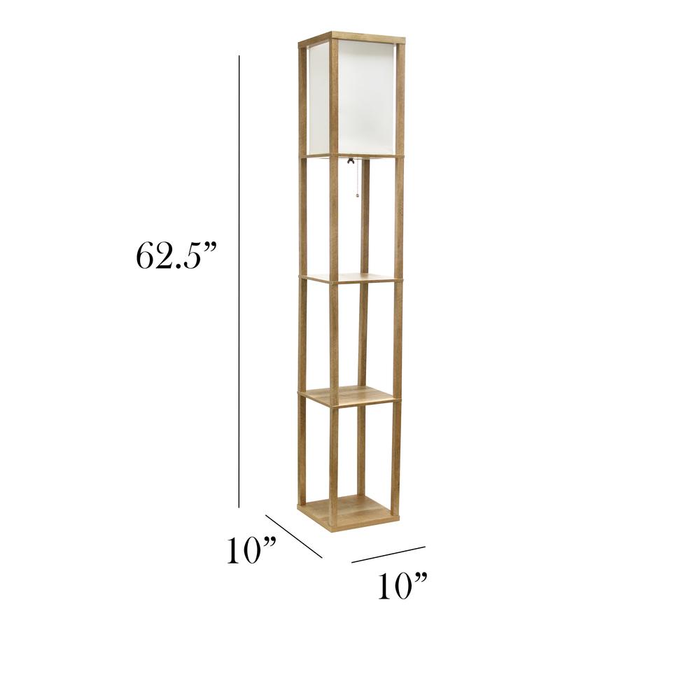 62.5" Modern 3 Tier Standing Floor Lamp Etagere Organizer Storage Shelf. Picture 5