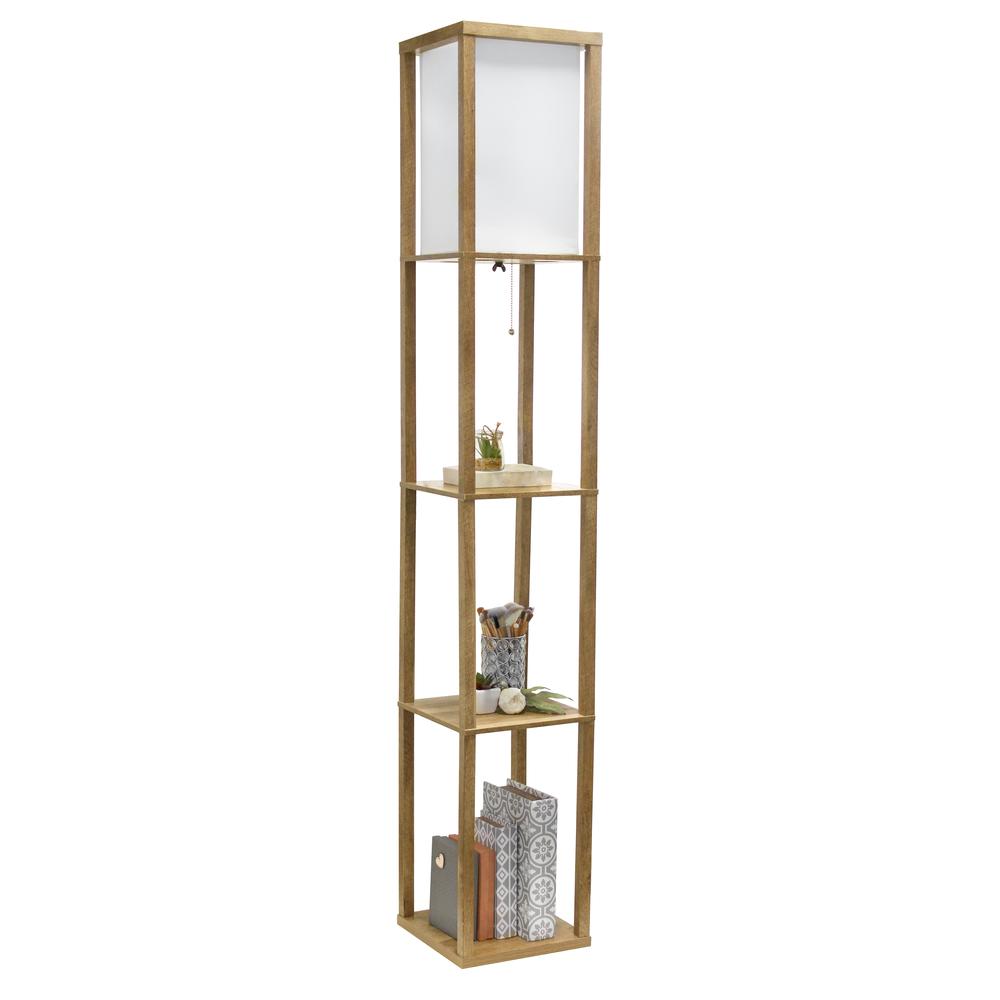 62.5" Modern 3 Tier Standing Floor Lamp Etagere Organizer Storage Shelf. Picture 6