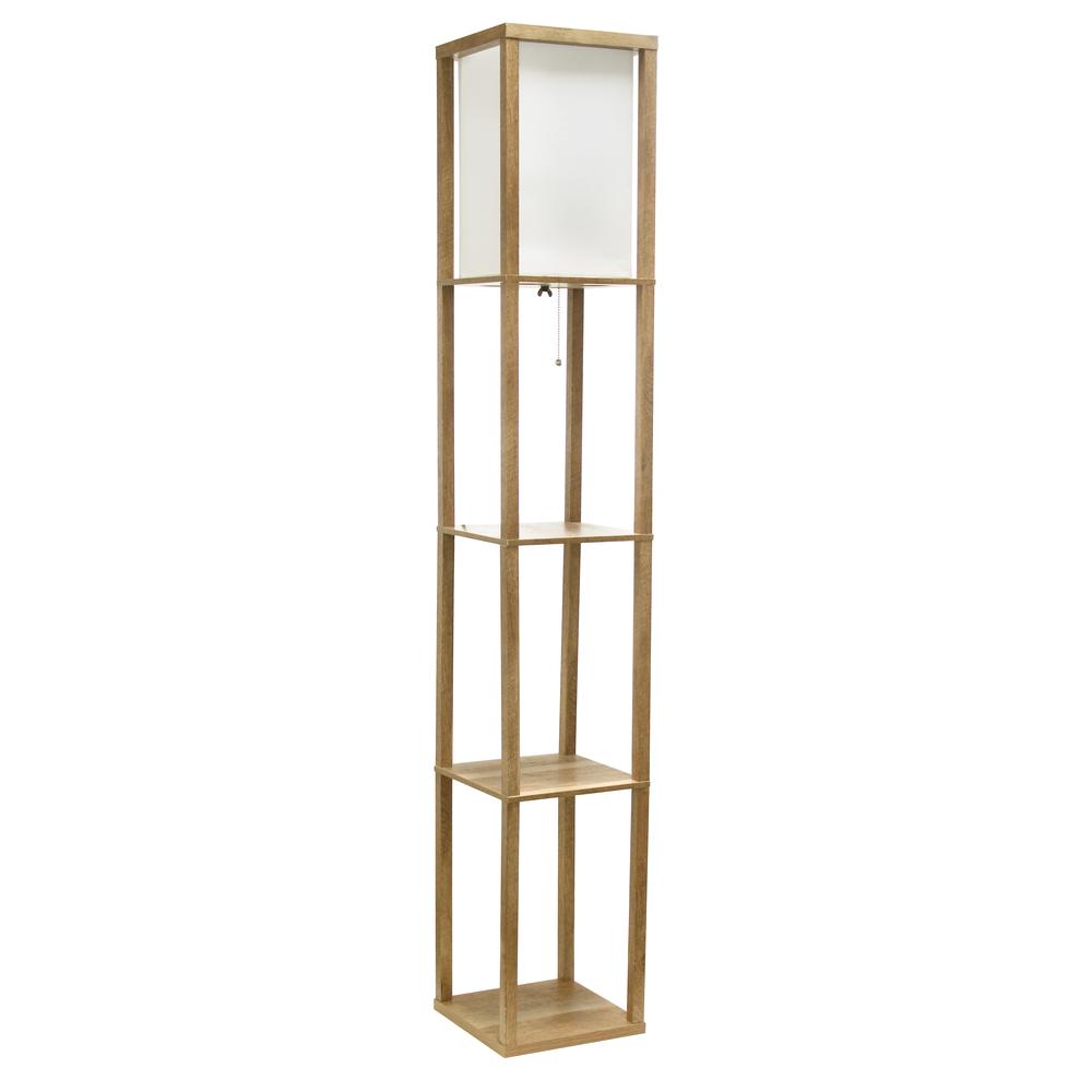 62.5" Modern 3 Tier Standing Floor Lamp Etagere Organizer Storage Shelf. Picture 1