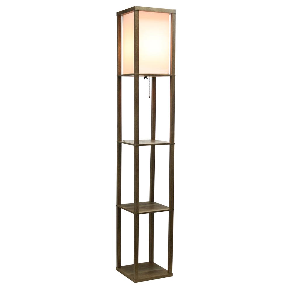 62.5" Modern 3 Tier Standing Floor Lamp Etagere Organizer Storage Shelf. Picture 8