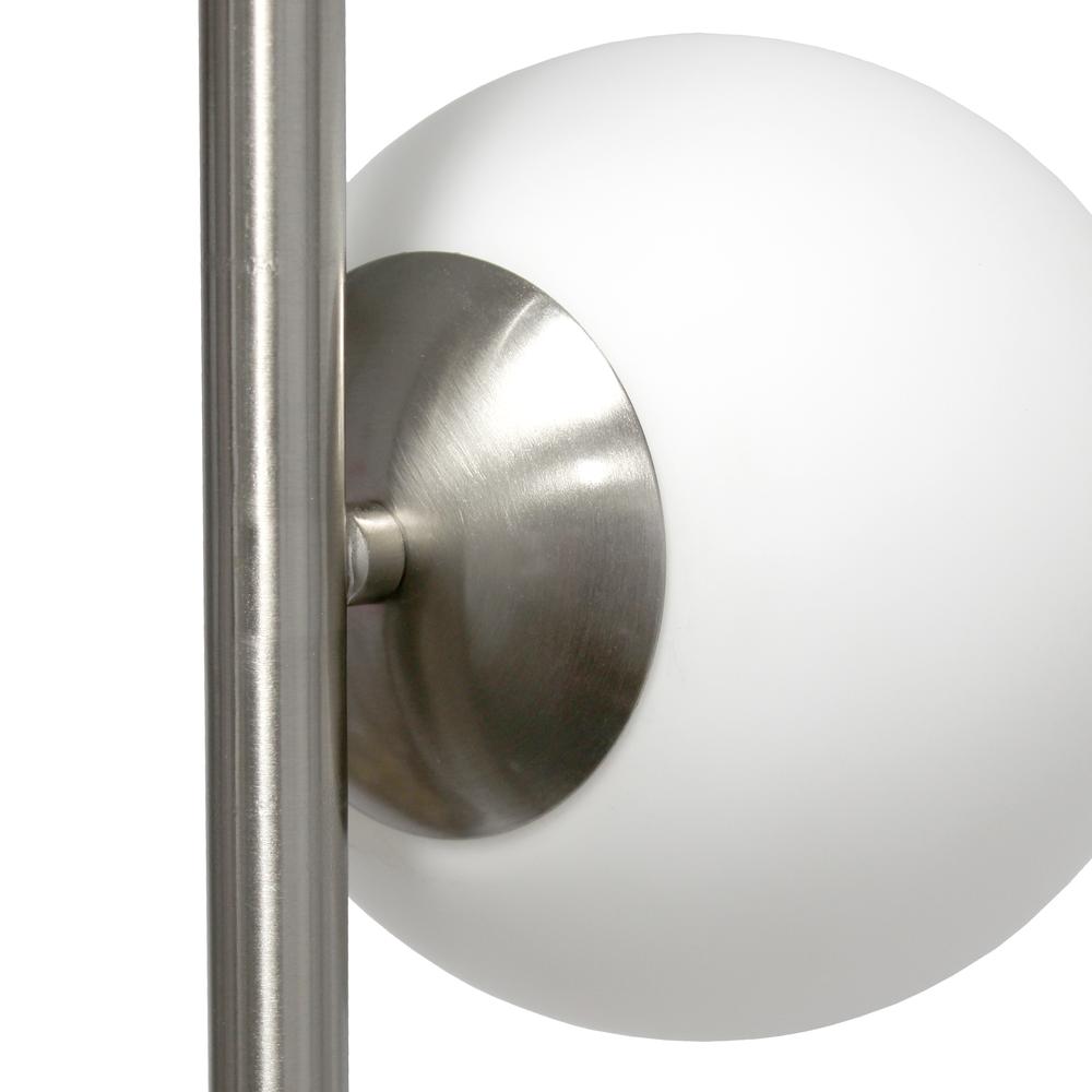 Simple Designs 66" Tall Floor Lamp, Brushed Nickel. Picture 5