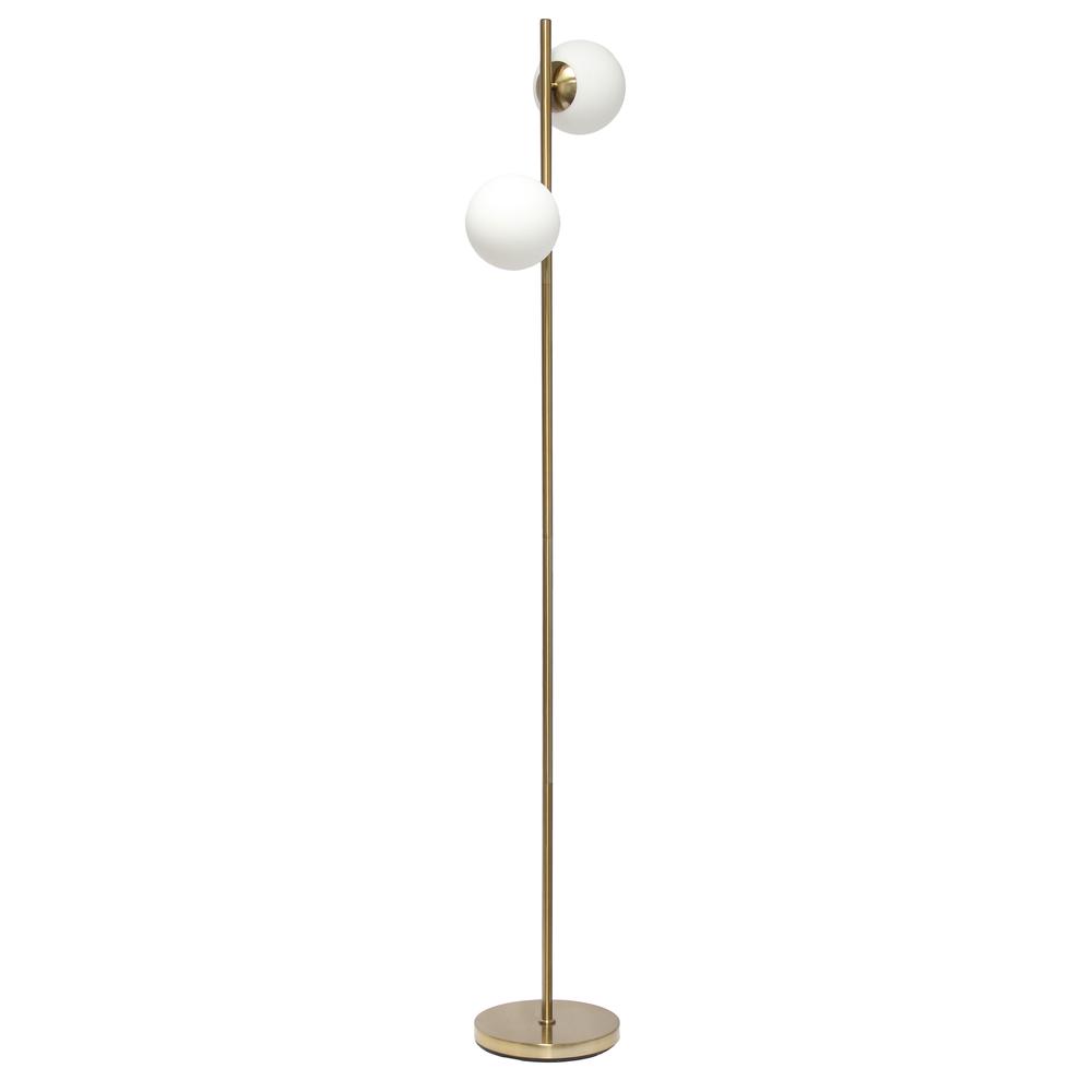 Simple Designs 66" Tall Floor Lamp, Gold. Picture 2