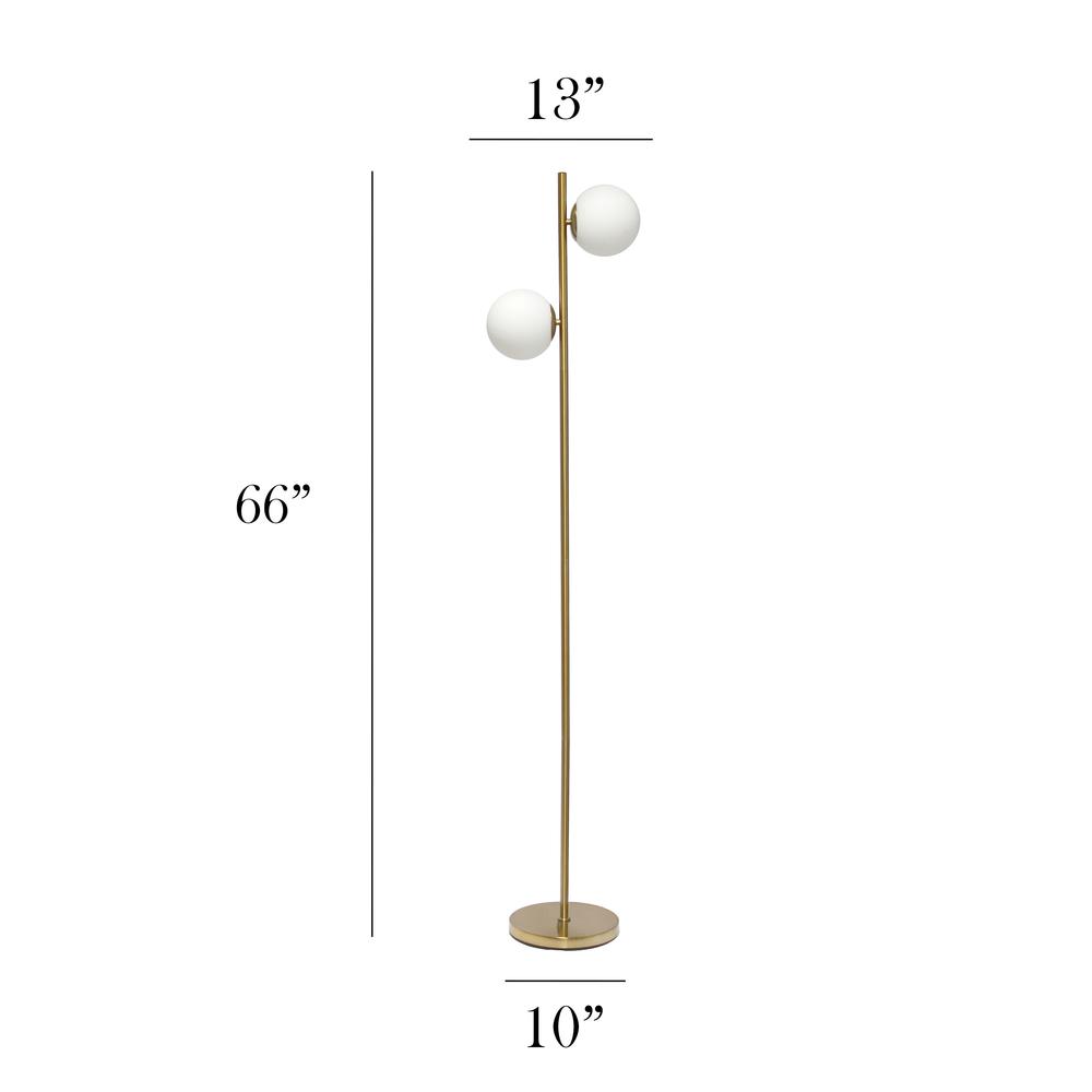 Simple Designs 66" Tall Floor Lamp, Gold. Picture 6