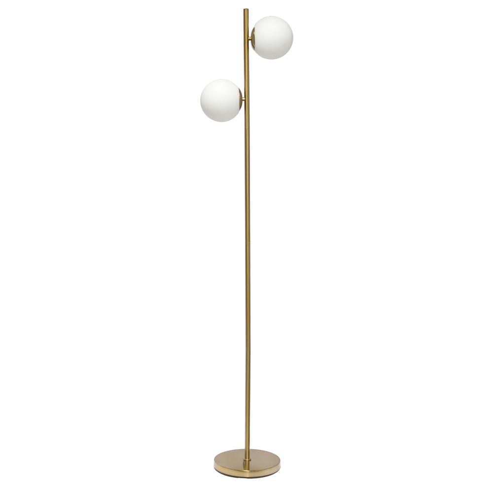Simple Designs 66" Tall Floor Lamp, Gold. Picture 1
