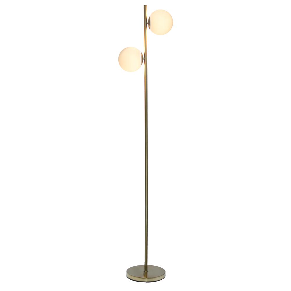 Simple Designs 66" Tall Floor Lamp, Gold. Picture 8