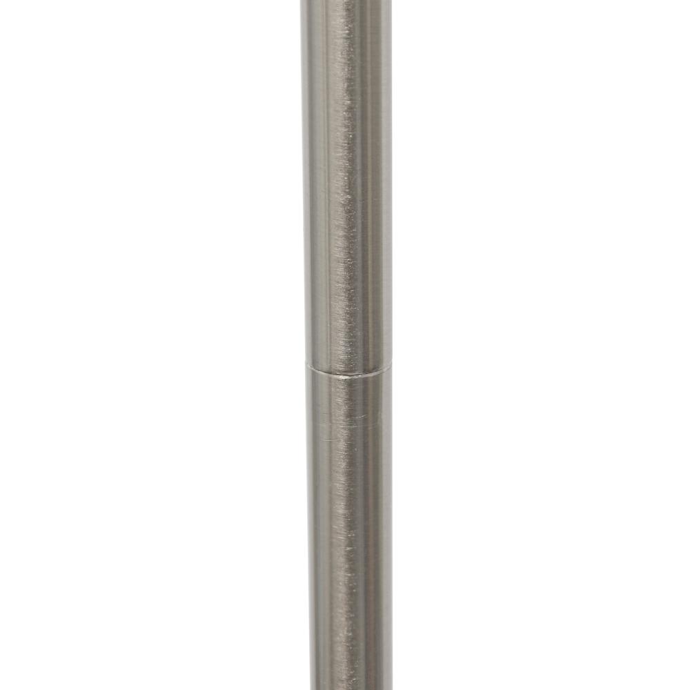 Brushed Nickel Drum Shade Floor Lamp, White. Picture 12