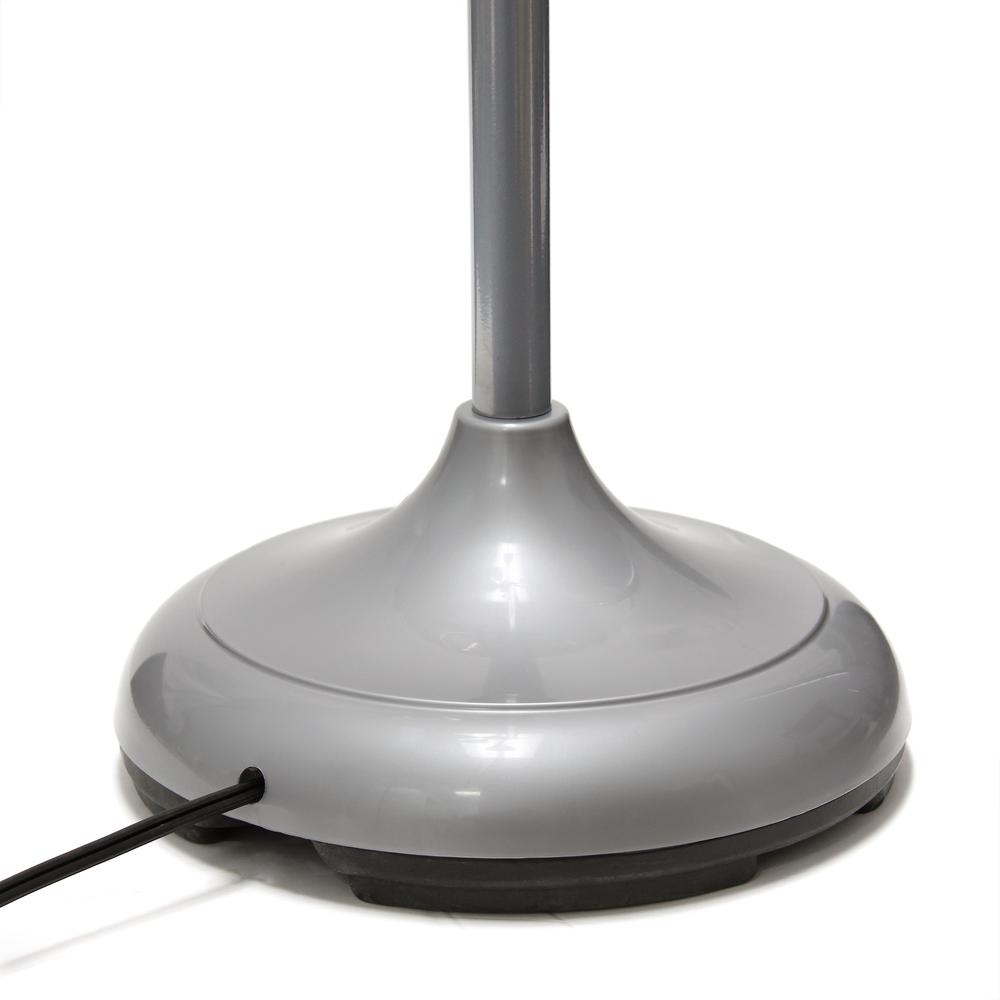 67" Multi Head Medusa 5 Light Adjustable Gooseneck Silver Floor Lamp. Picture 3