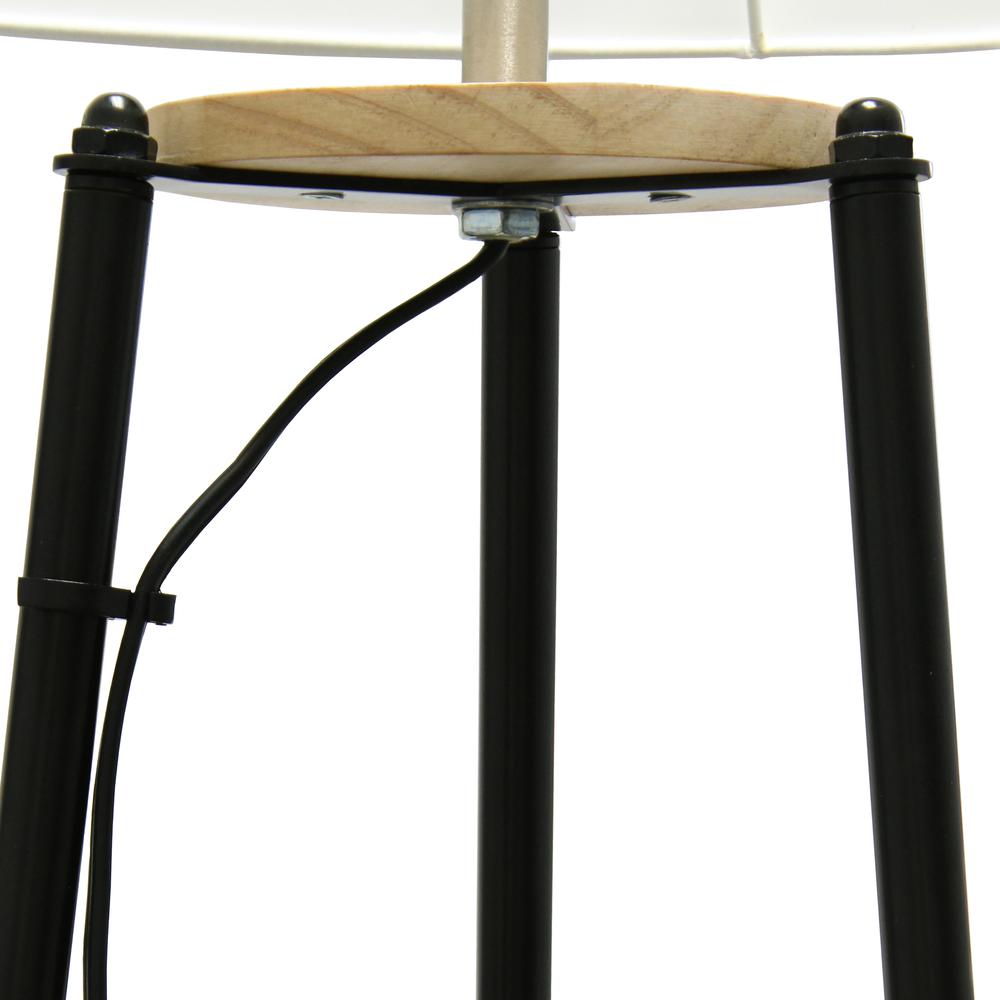62.5" Tall Modern Tripod 3 Tier Shelf Standing Floor Lamp. Picture 4