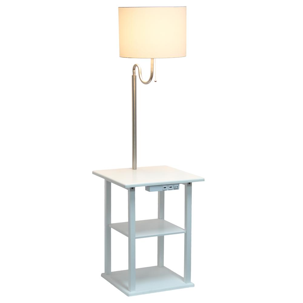 57" Modern 2 Tier End Table Floor Lamp. Picture 9