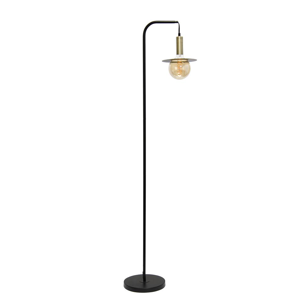 Simple Designs Orb Floor Lamp, Black. Picture 7