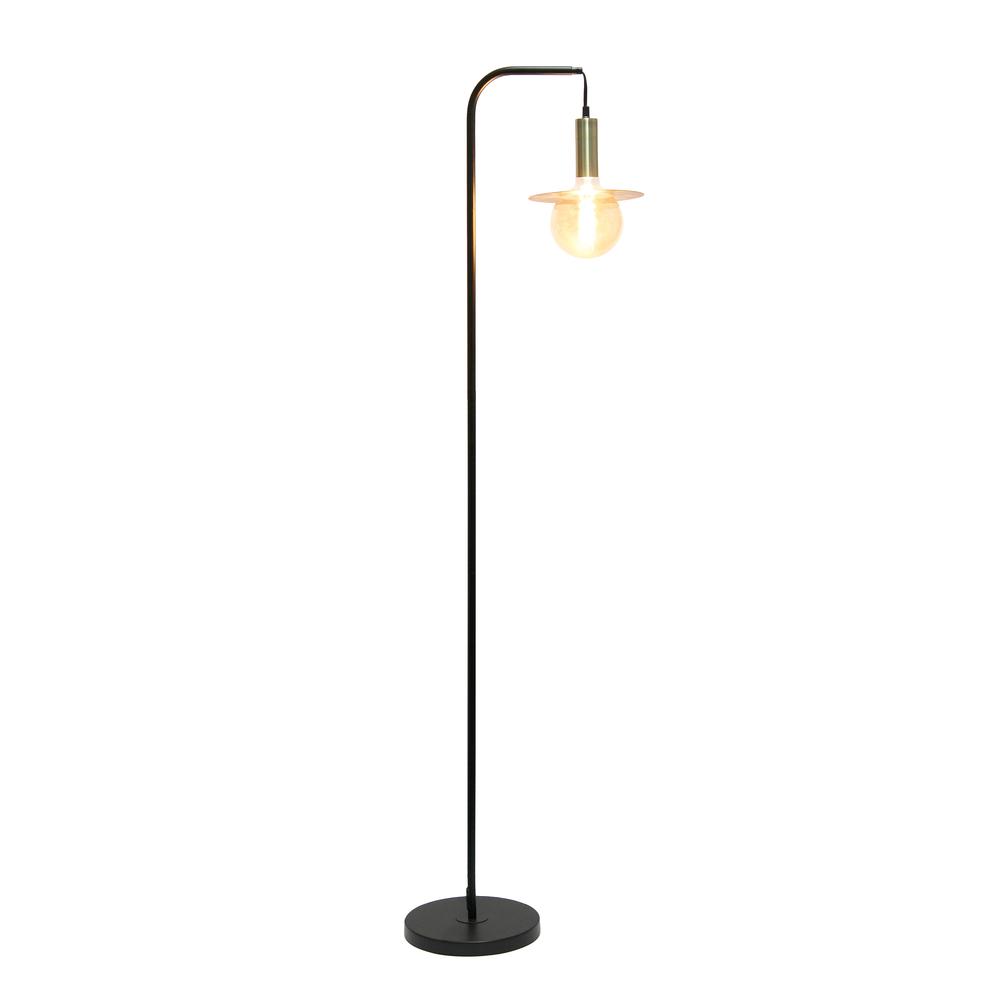 Simple Designs Orb Floor Lamp, Black. Picture 1