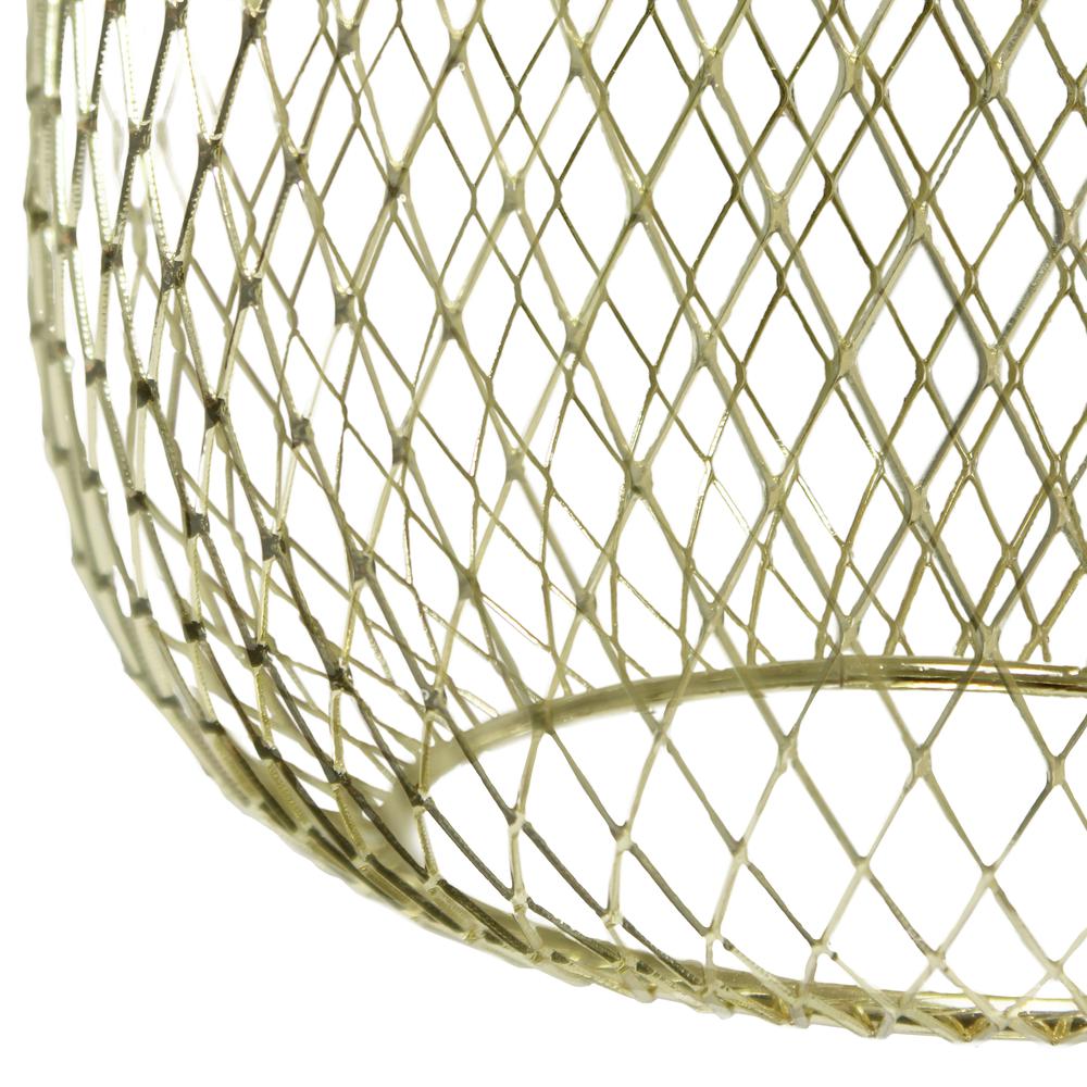 Industrial Mesh Desk Lamp, Gold. Picture 3