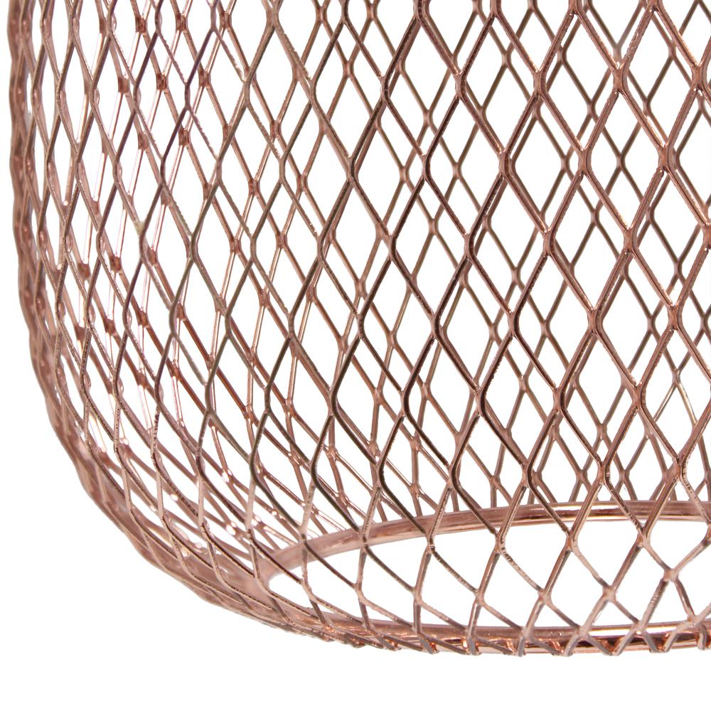 Industrial Mesh Desk Lamp, Rose Gold. Picture 3