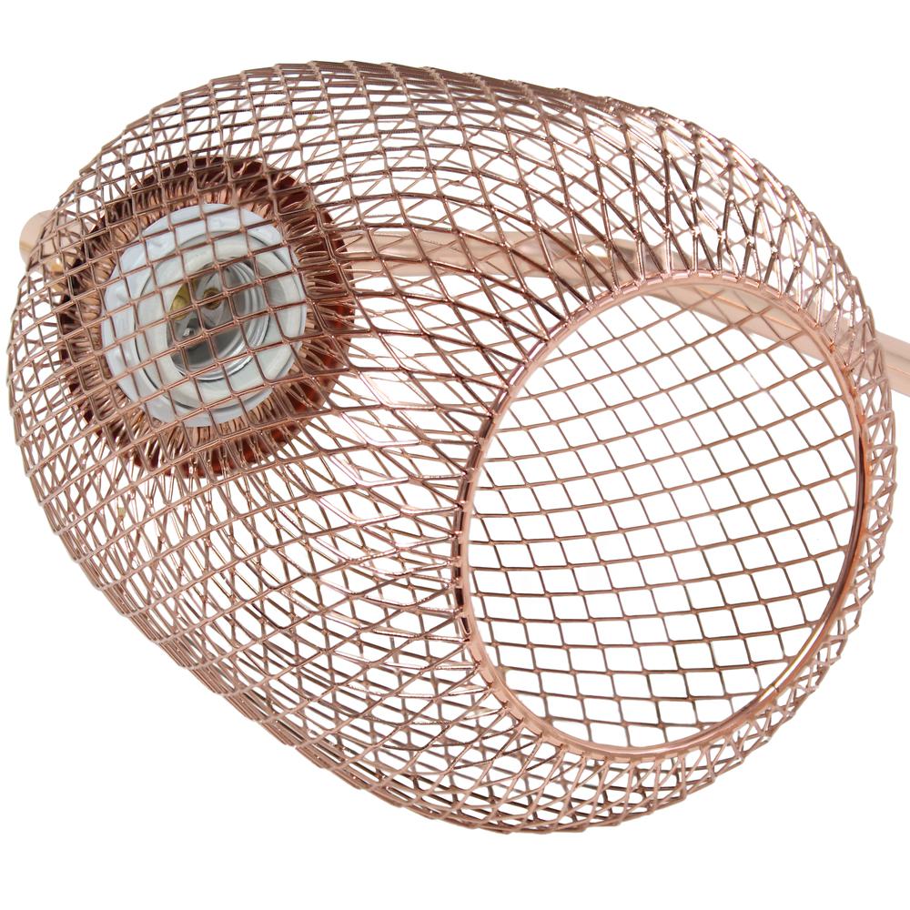 Industrial Mesh Desk Lamp, Rose Gold. Picture 9