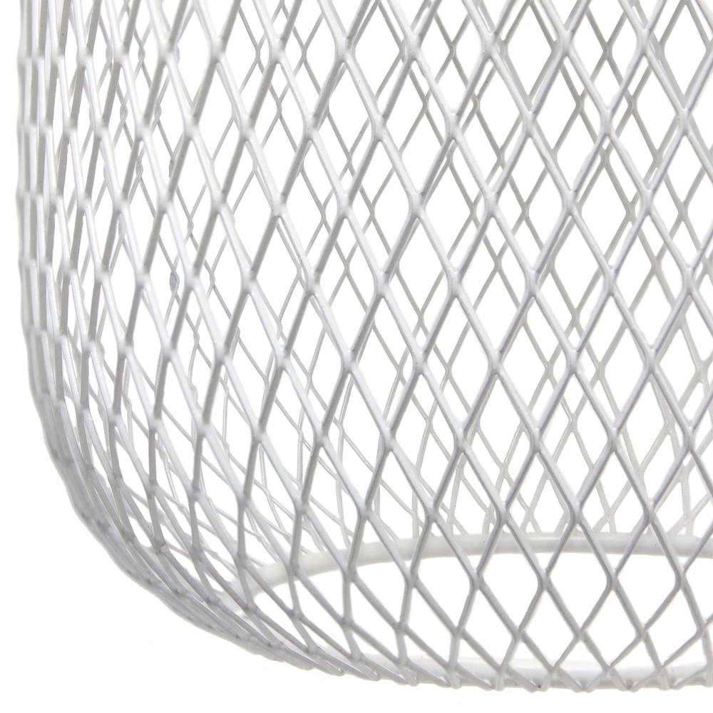 Industrial Mesh Desk Lamp, White. Picture 3