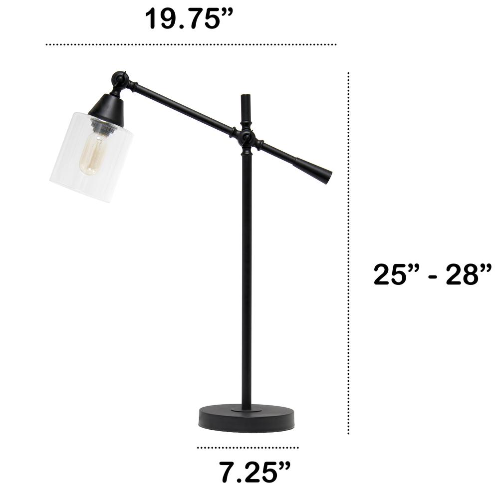 Vertically Adjustable Desk Lamp, Black. Picture 5