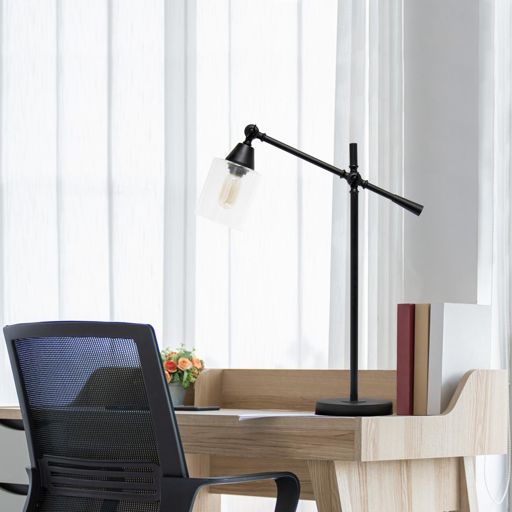 Vertically Adjustable Desk Lamp, Black. Picture 6