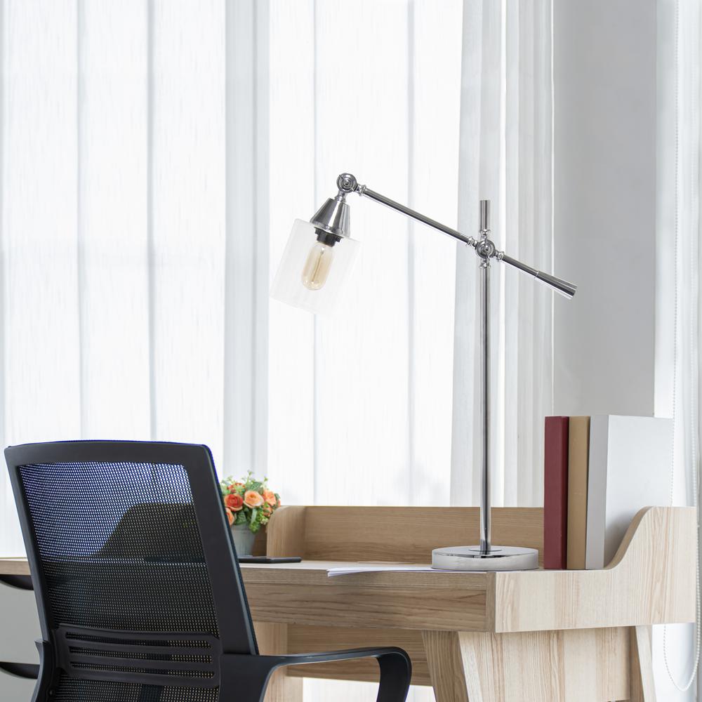 Vertically Adjustable Desk Lamp, Chrome. Picture 6