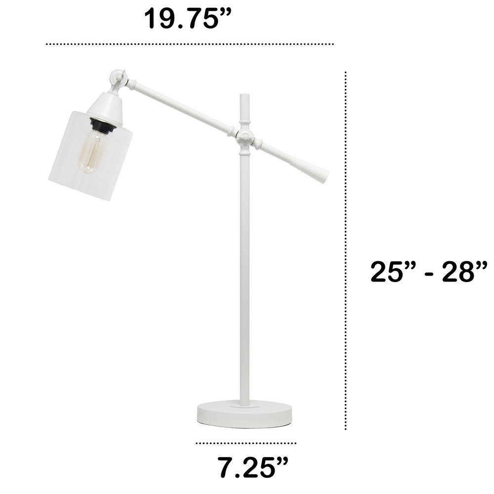 Vertically Adjustable Desk Lamp, White. Picture 5