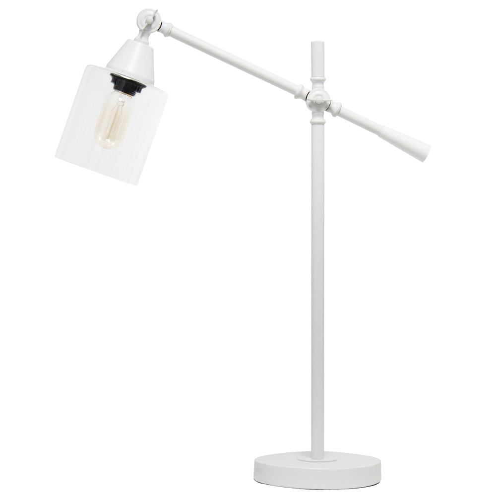 Vertically Adjustable Desk Lamp, White. Picture 8