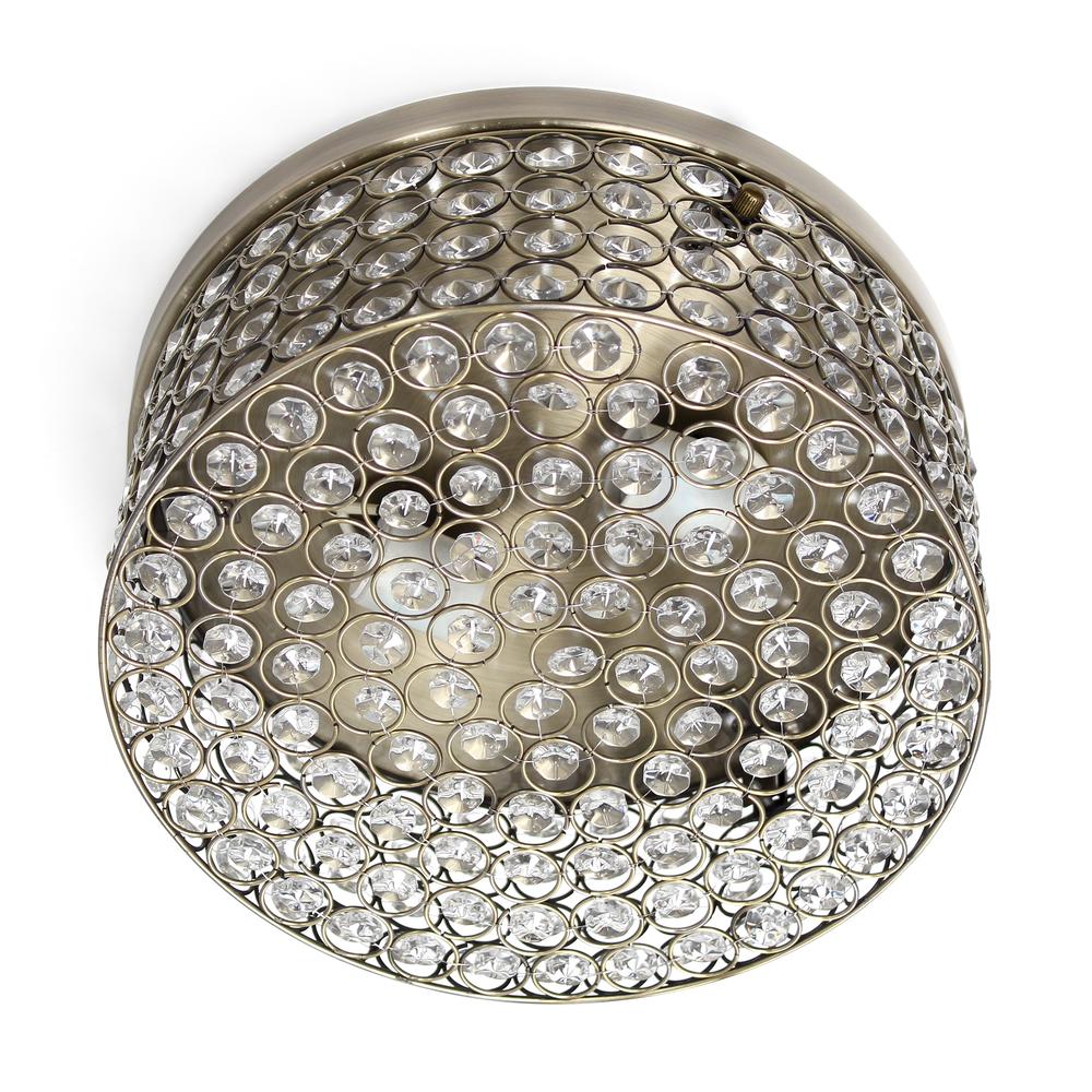 Lalia Home 12" Classix Glam Two Light Decorative Round Crystal. Picture 1