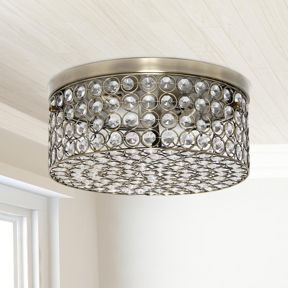 Lalia Home 12" Classix Glam Two Light Decorative Round Crystal. Picture 11