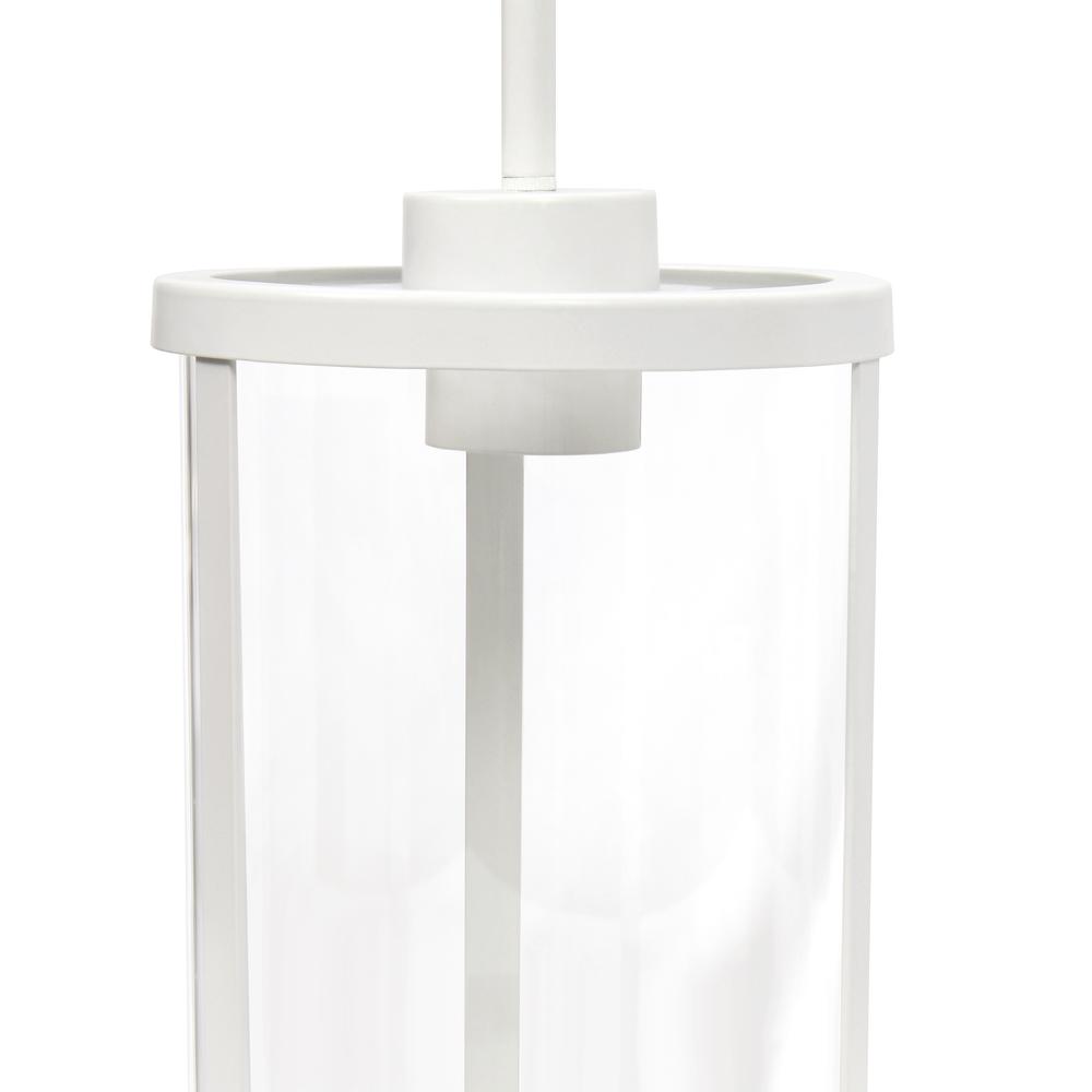 1-Light 9.25"Adjustable Hanging Clear Glass Pendant Fixture with Metal Accents. Picture 12