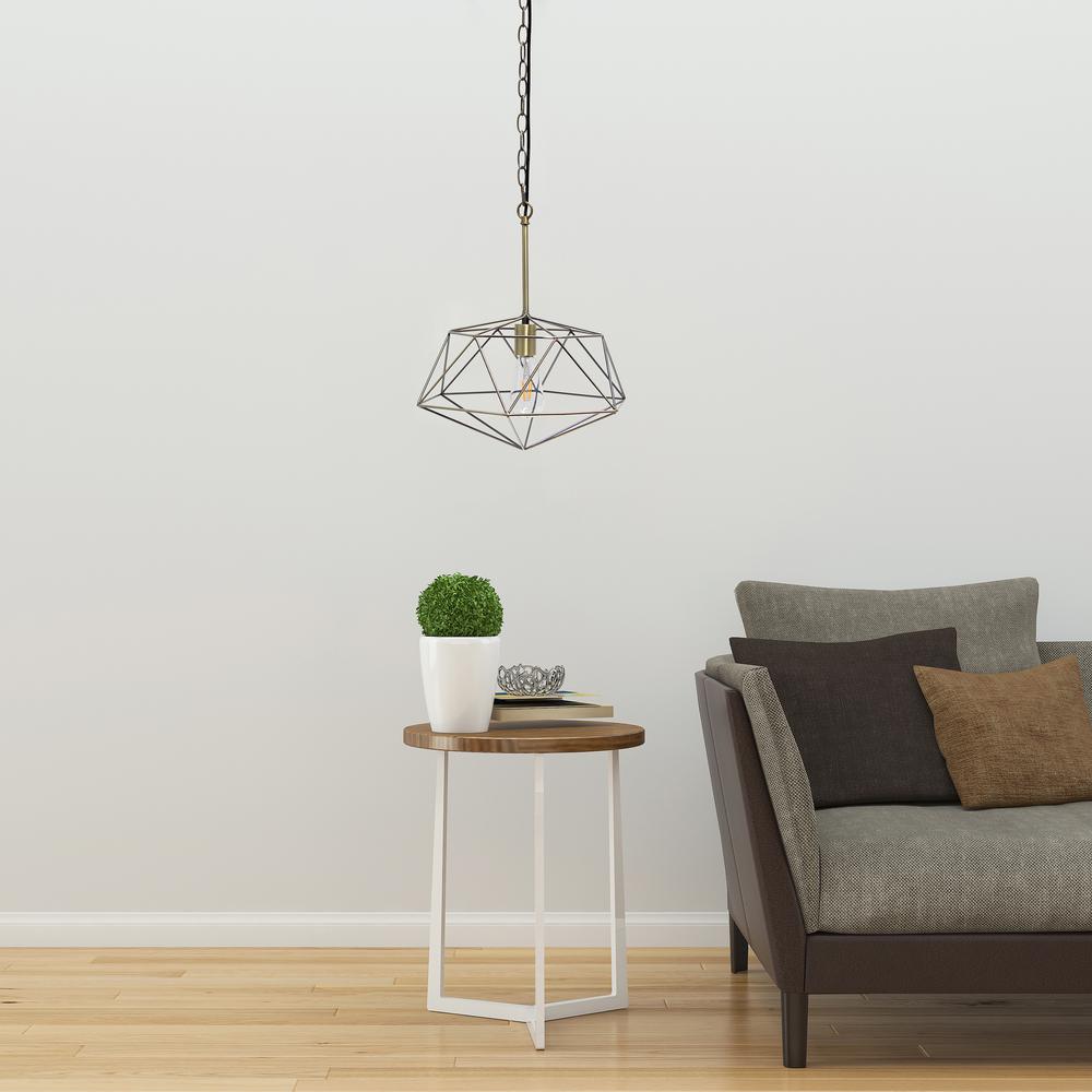 1 Light 16" Modern Metal Wire Paragon Hanging Ceiling Pendant Fixture. Picture 7