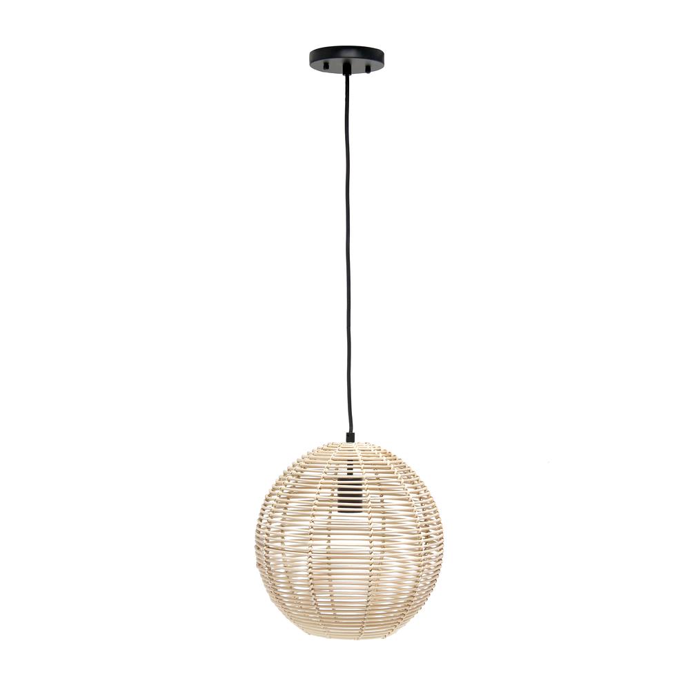 Ball Shaped Rattan Pendant. Picture 7