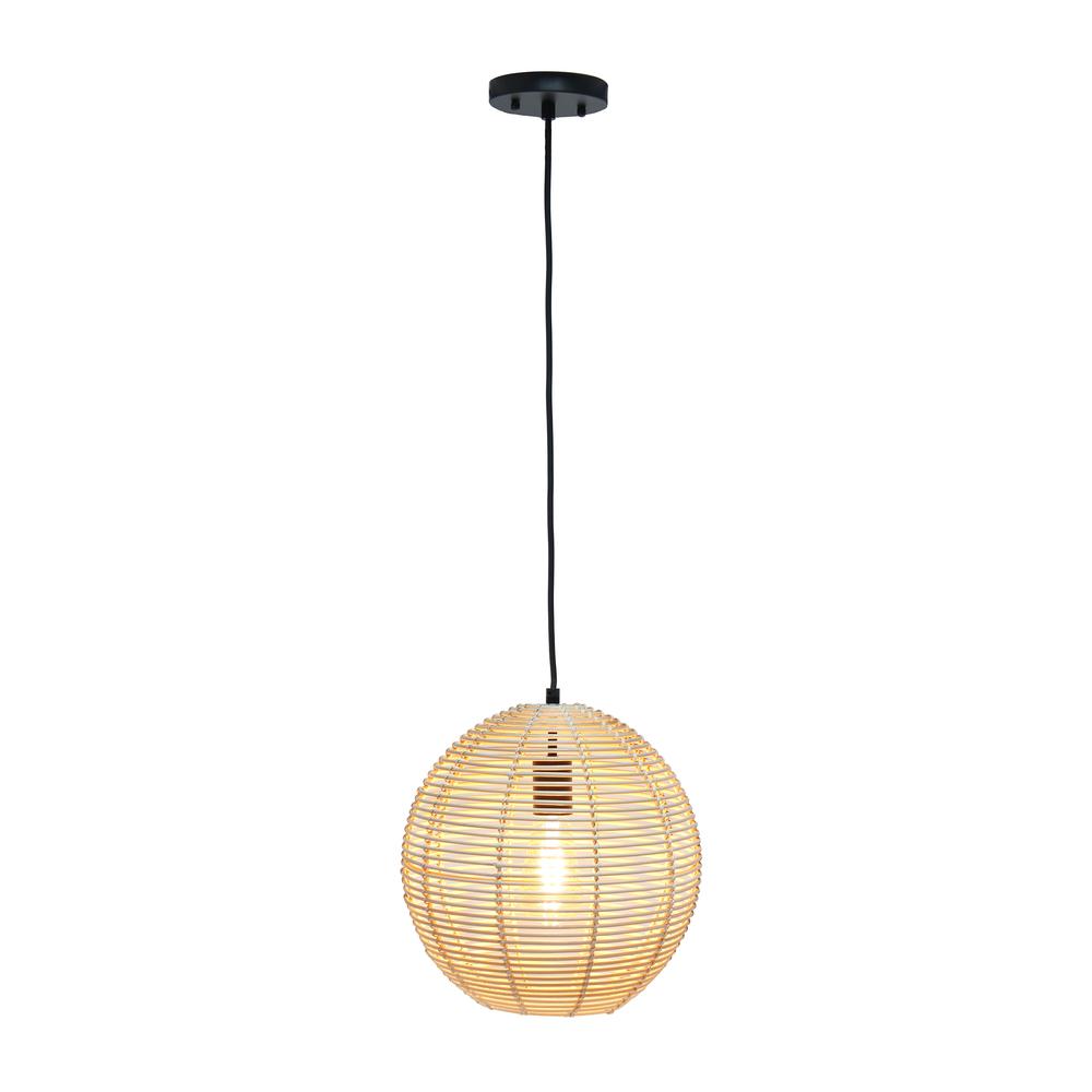 Ball Shaped Rattan Pendant. Picture 9