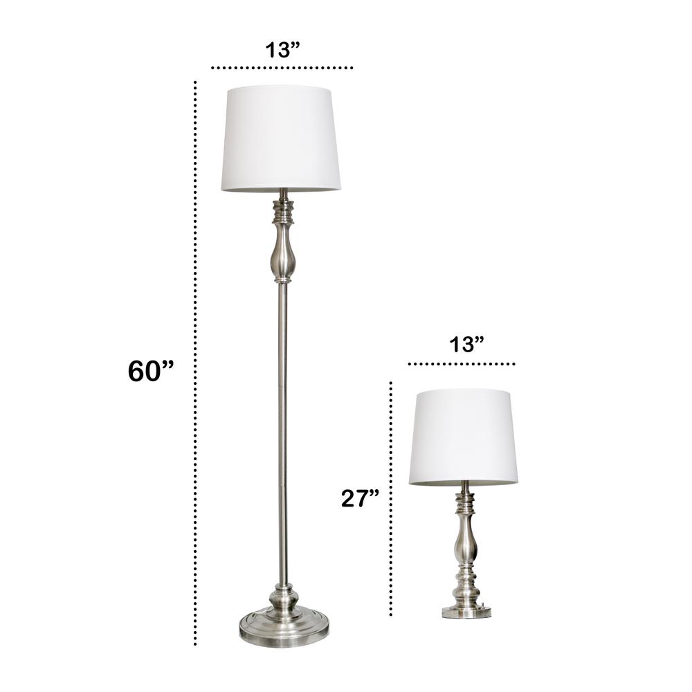 Perennial Morocco Classic 3 Piece Metal Lamp Set (2 Table Lamps1 Floor Lamp). Picture 3