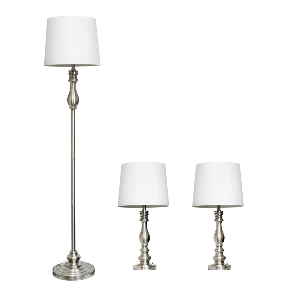 Perennial Morocco Classic 3 Piece Metal Lamp Set (2 Table Lamps1 Floor Lamp). Picture 6