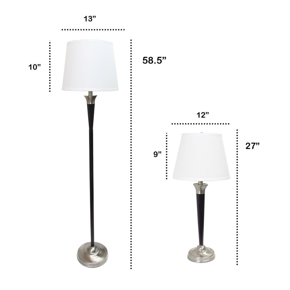 Perennial Modern Sonoma 3 Piece Metal Lamp Set. Picture 5