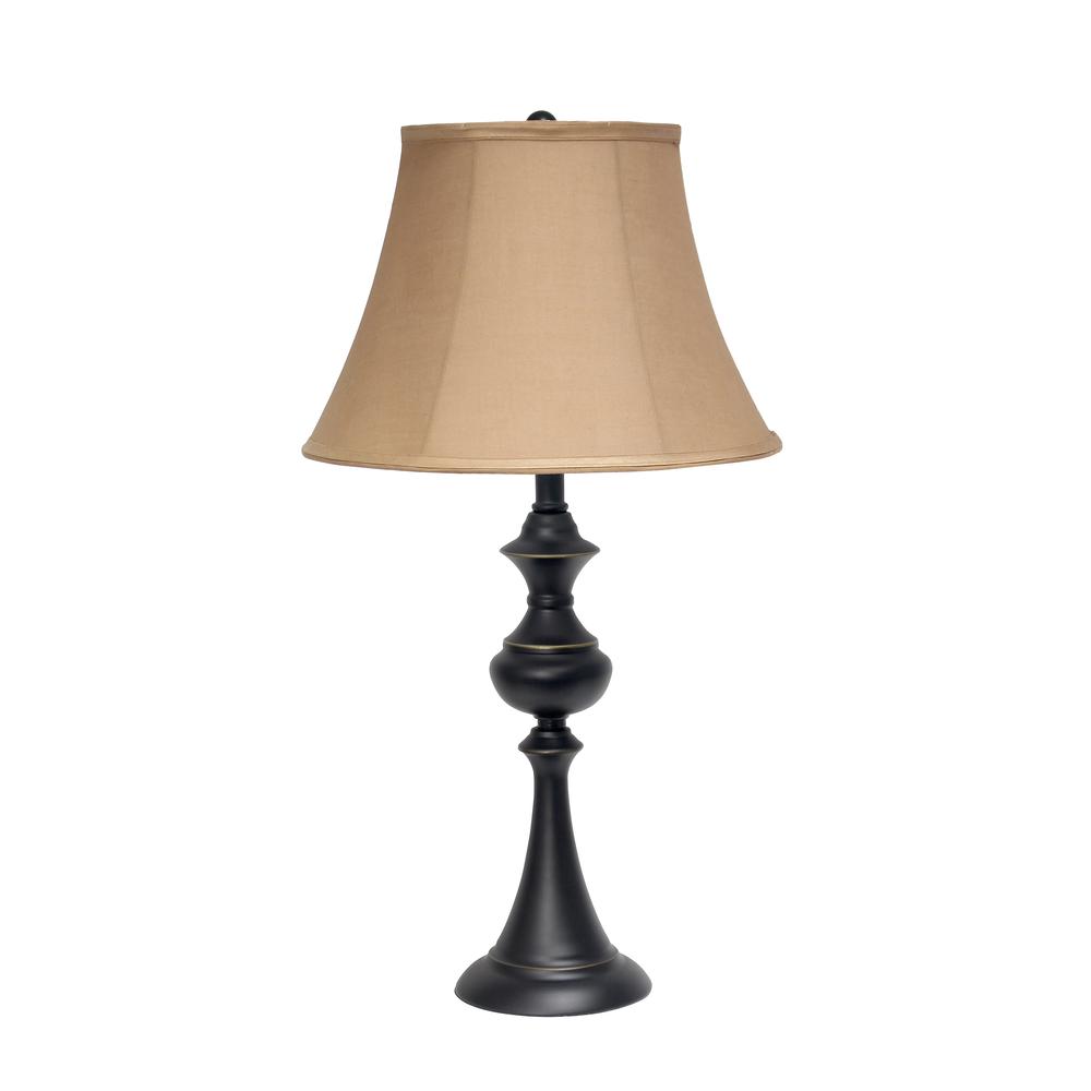 Homely Traditional Valletta 3 Piece Metal Lamp Set. Picture 9