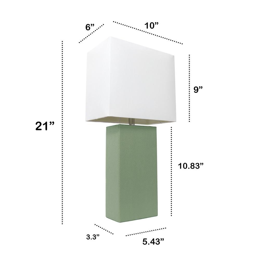 Leather Base Modern Bedside Table Lamp for Living Room, Bedroom, Entryway. Picture 9