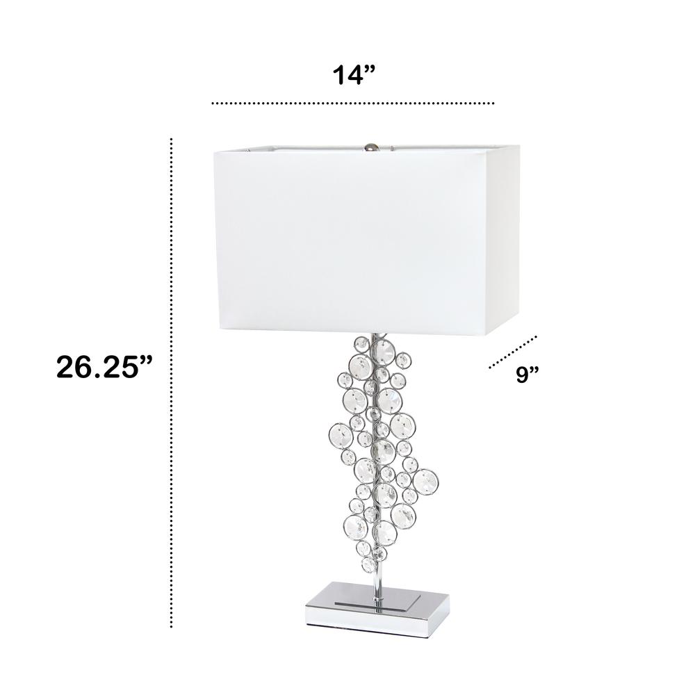 Lumiluxxe 26.25" Tall Crystal Glitz and  Glam Table Lamp. Picture 6