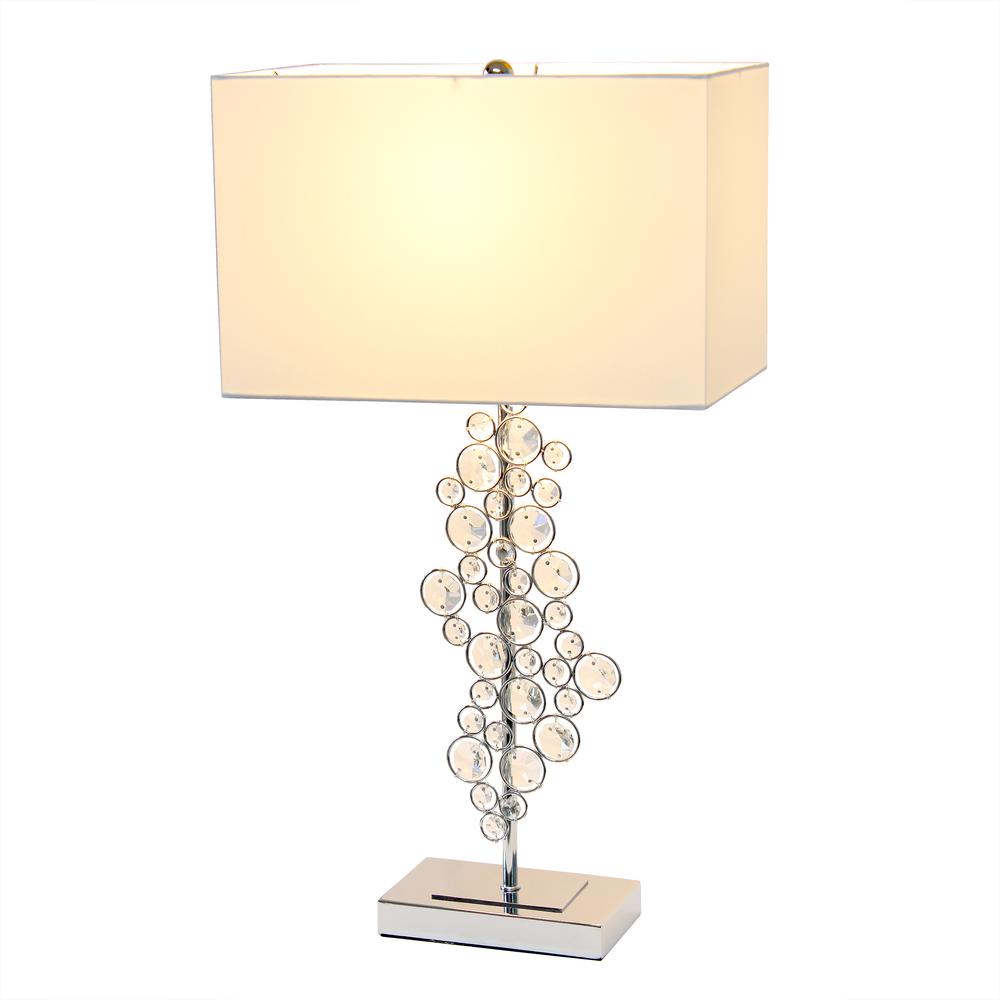 Lumiluxxe 26.25" Tall Crystal Glitz and  Glam Table Lamp. Picture 8