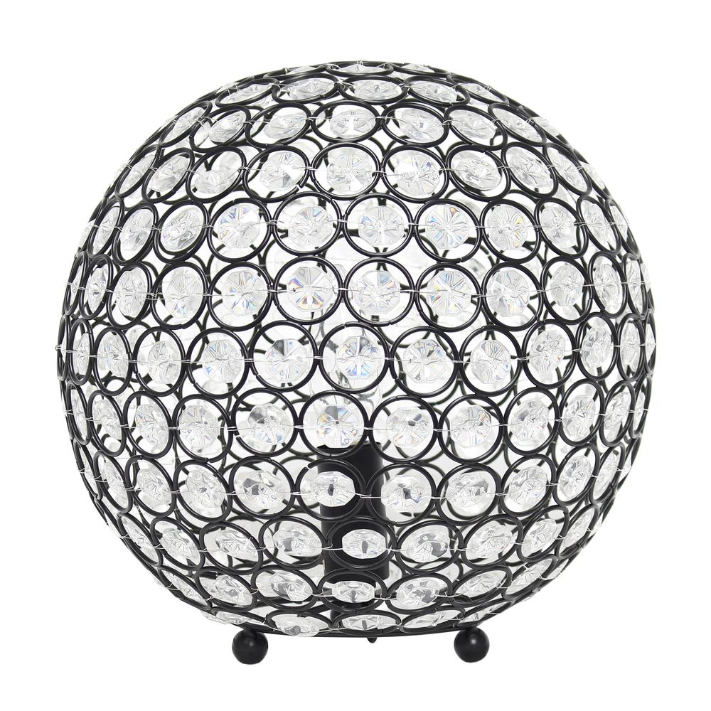 Elipse Medium 10" Metal Crystal Round Sphere Glamourous Orb Table Lamp. The main picture.