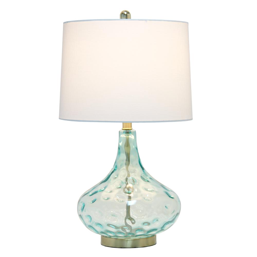 24" Classix Contemporary Dimpled Colored Glass Table Lamp. Picture 9