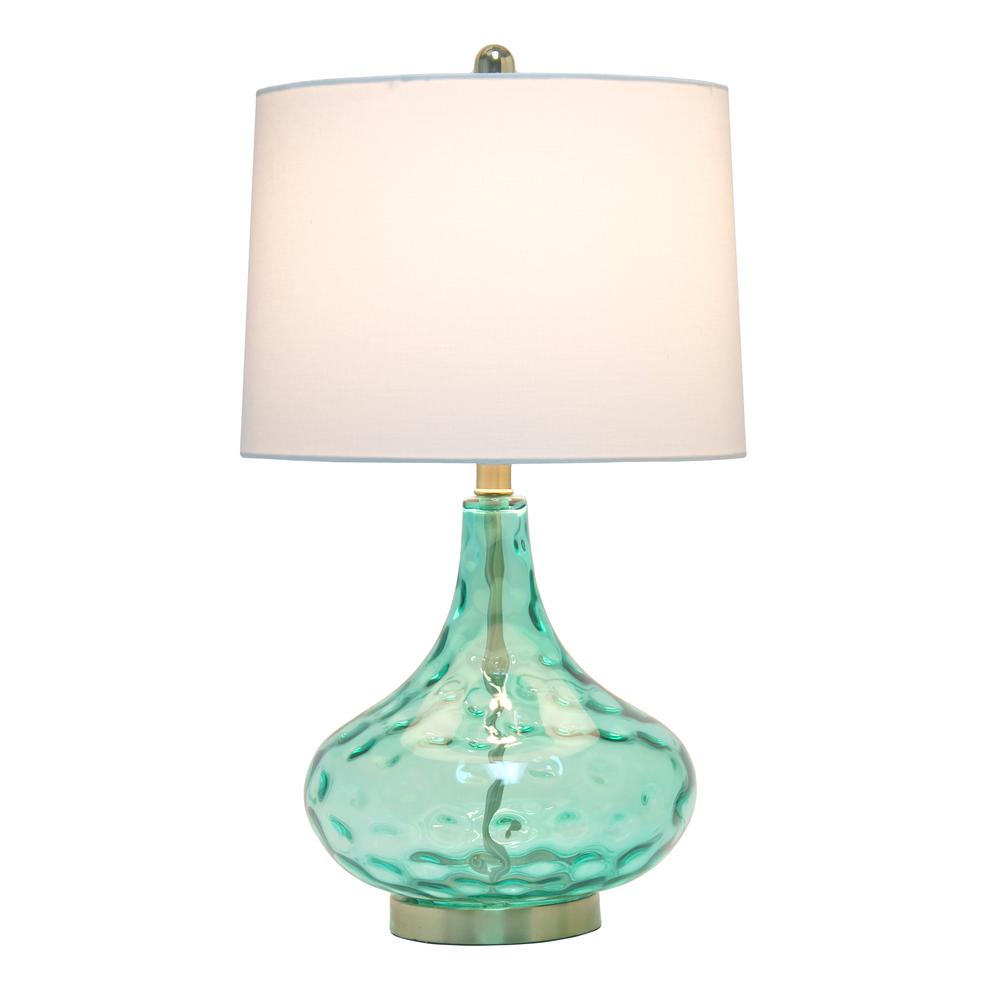24" Classix Contemporary Dimpled Colored Glass Table Lamp. Picture 10