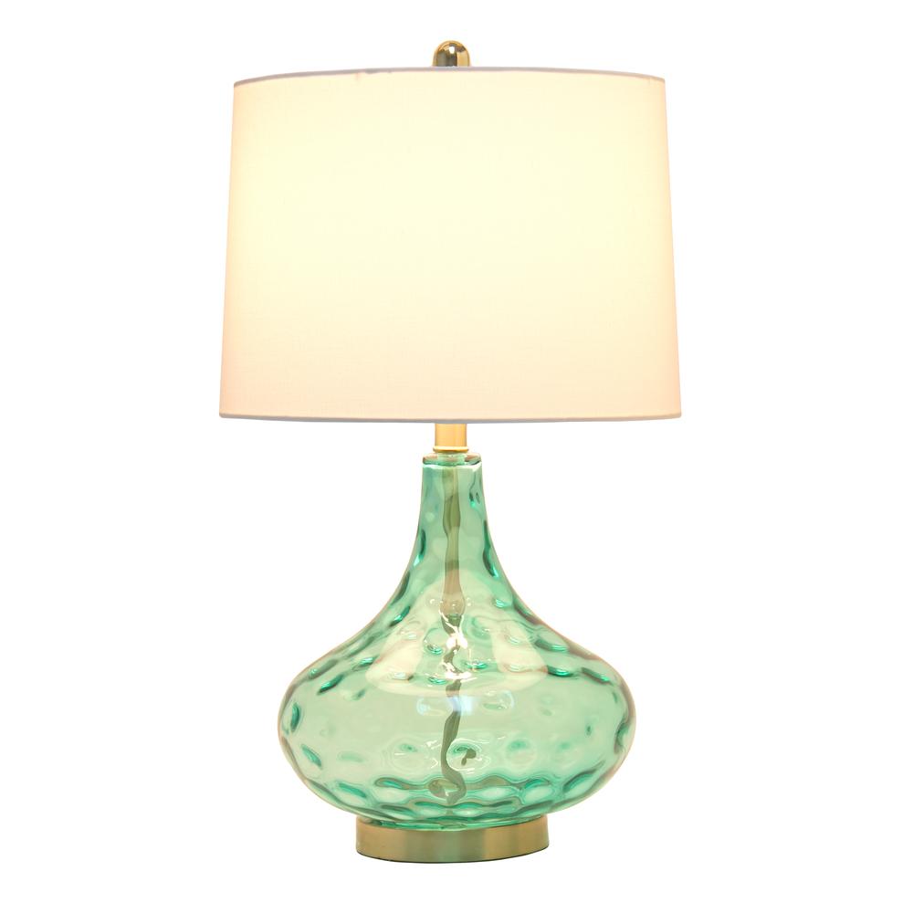 24" Classix Contemporary Dimpled Colored Glass Table Lamp. Picture 11