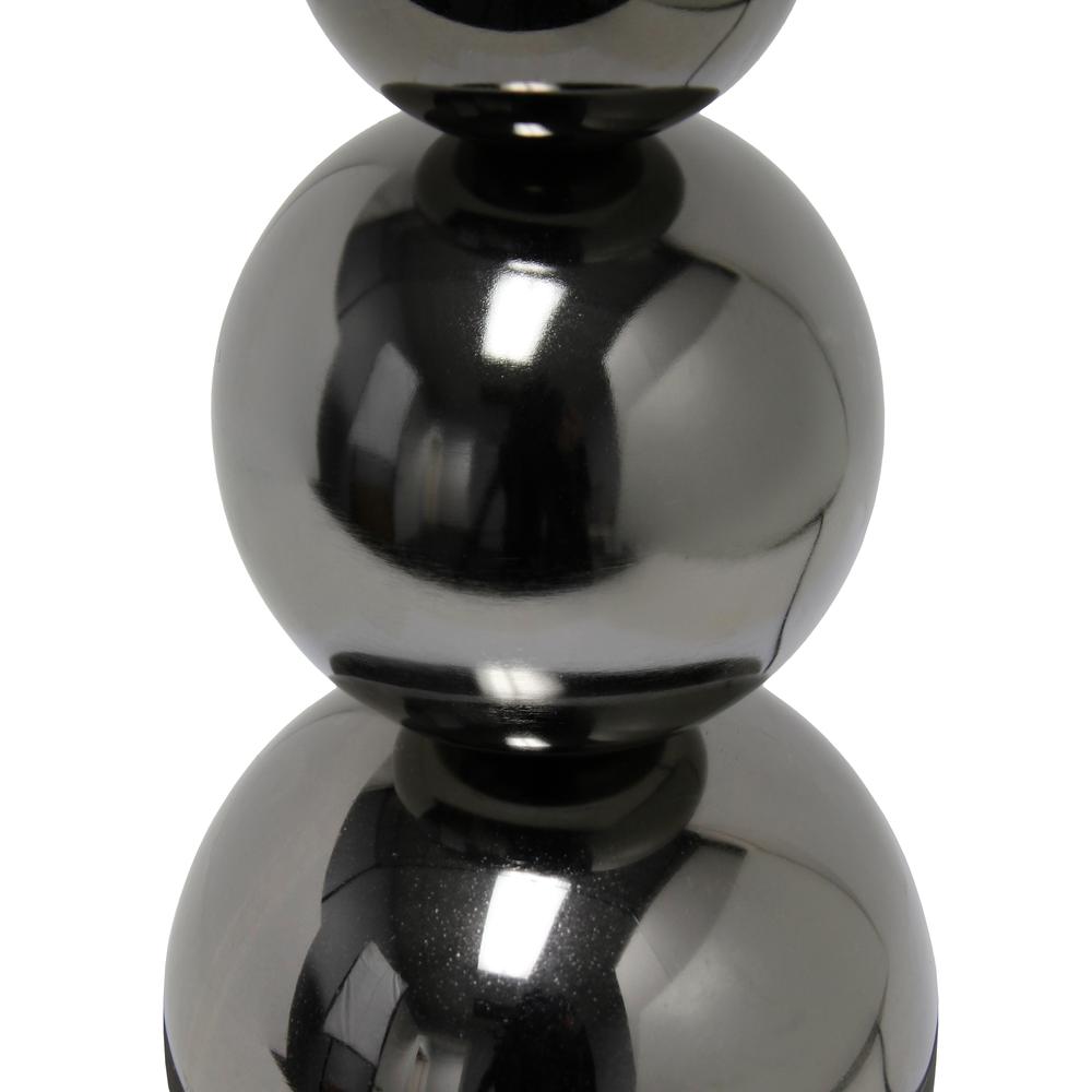 19.29" Modern and  Fashionable Stacked Ball Table Lamp, Black. Picture 3