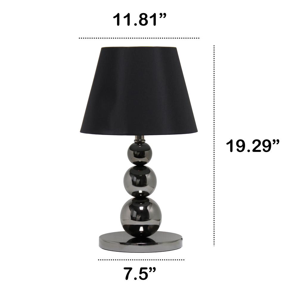 19.29" Modern and  Fashionable Stacked Ball Table Lamp, Black. Picture 4
