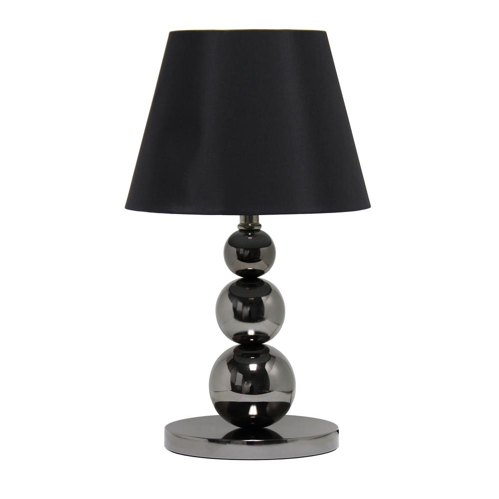 19.29" Modern and  Fashionable Stacked Ball Table Lamp, Black. Picture 1