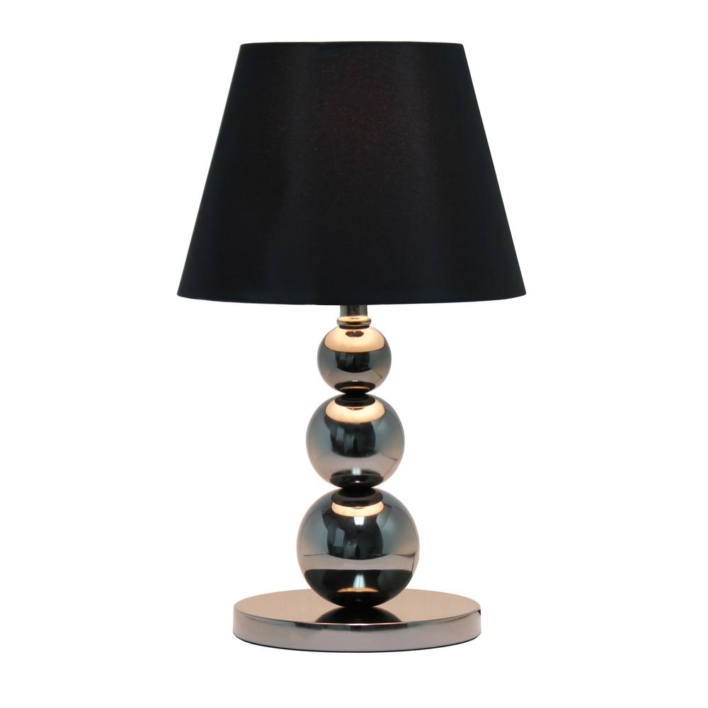 19.29" Modern and  Fashionable Stacked Ball Table Lamp, Black. Picture 7