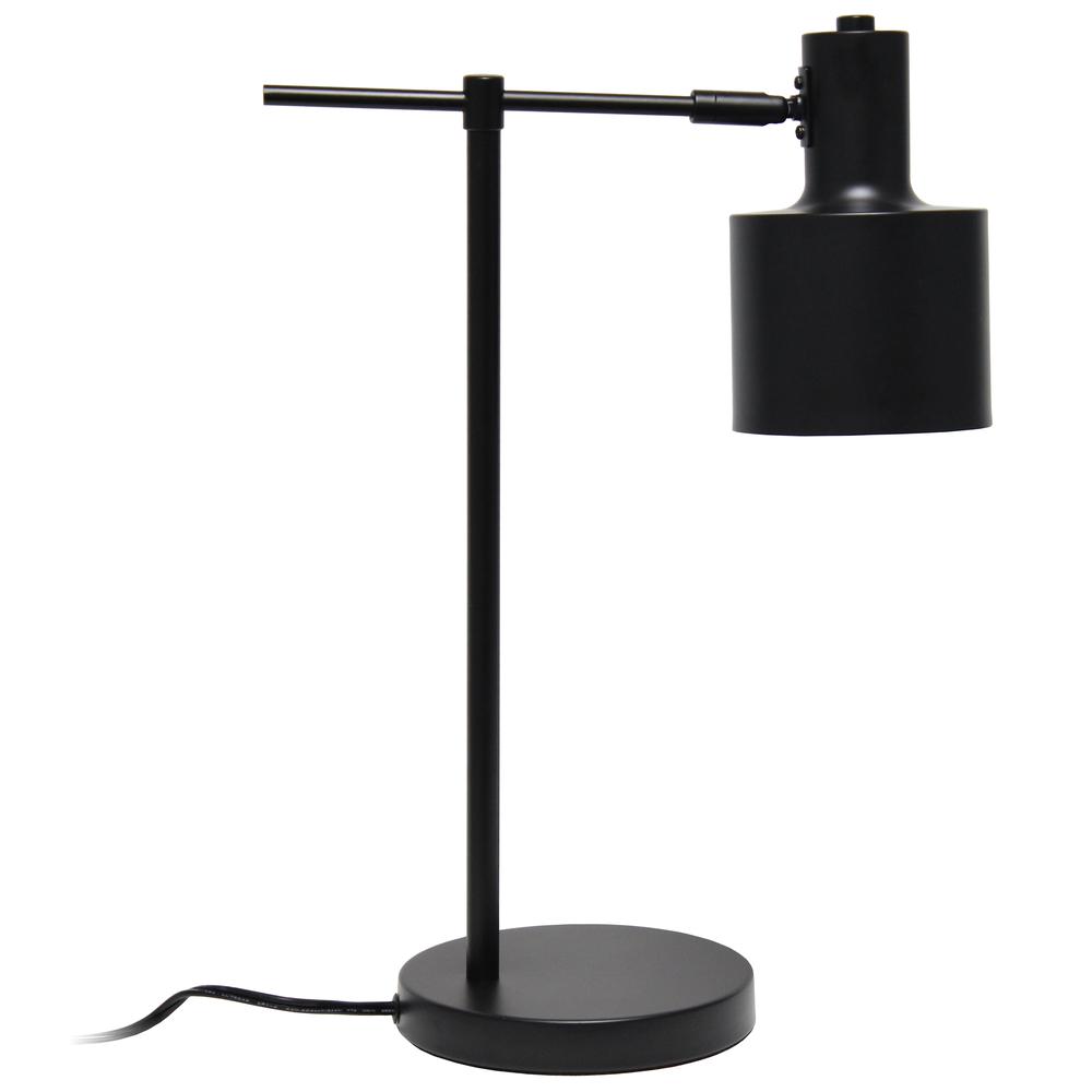 Mid Century Modern Metal Table Lamp, Black. Picture 1